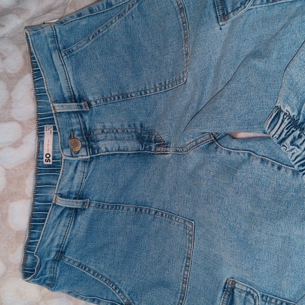 Denim Cargo Joggers